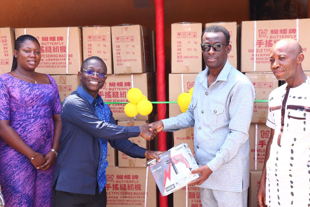 Hon. Kwabena Okyere Darko-Mensah Empowers Aspiring Entrepreneurs in Takoradi Through Donation of Tools