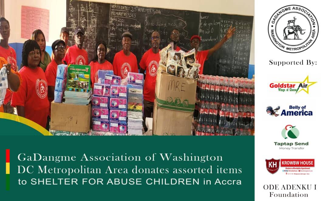 Osu Shelter For Abuse Children Receives Items From GaDangme Association Of Washington Metropolitan Area 40th Anniversary.