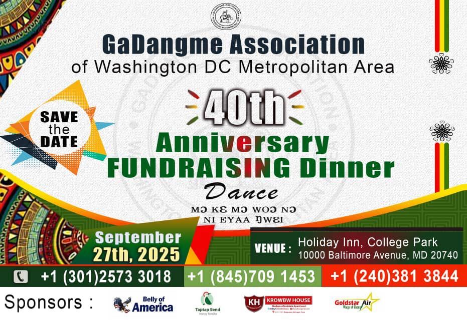 GaDangme Association of Washington DC Metropolitan Area 40th Anniversary Fundraising Dinner Dance